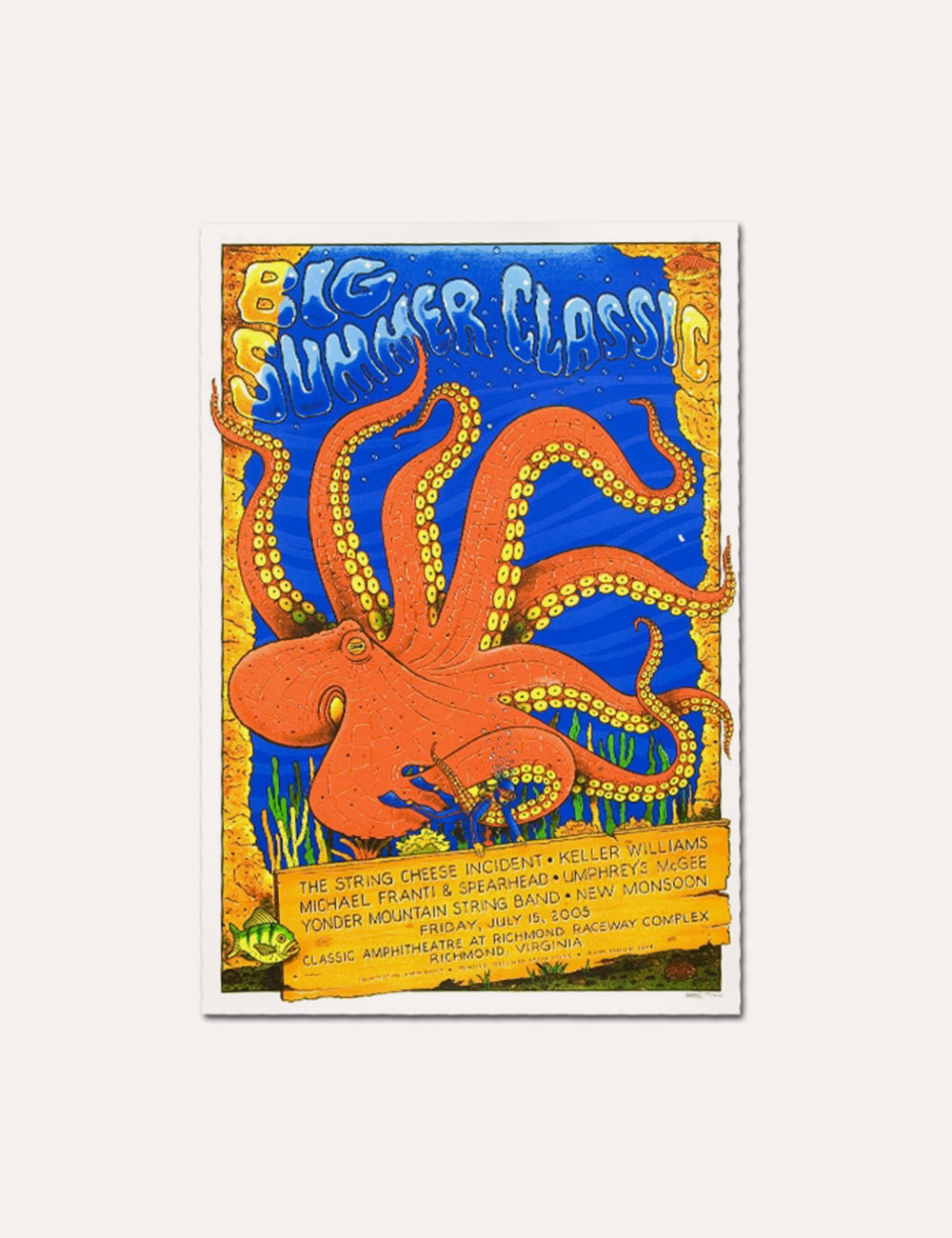 The String Cheese Incident - Merch - Poster - 2005 BIG Octopus Richmond ROSSIT/DCS Poster