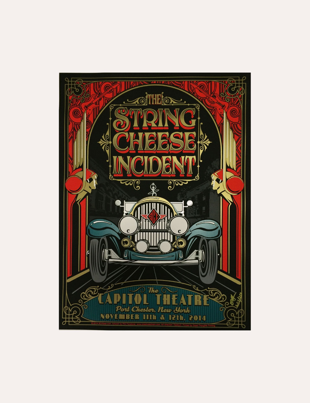 The String Cheese Incident - Merch - Poster - 2014 Port Chester Vintage Auto Poster