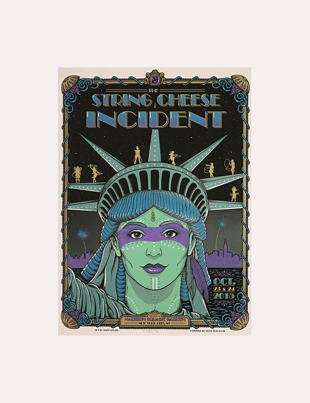 The String Cheese Incident - Merch - Gig Poster - 2015 Madison Square Garden New York City NY Poster