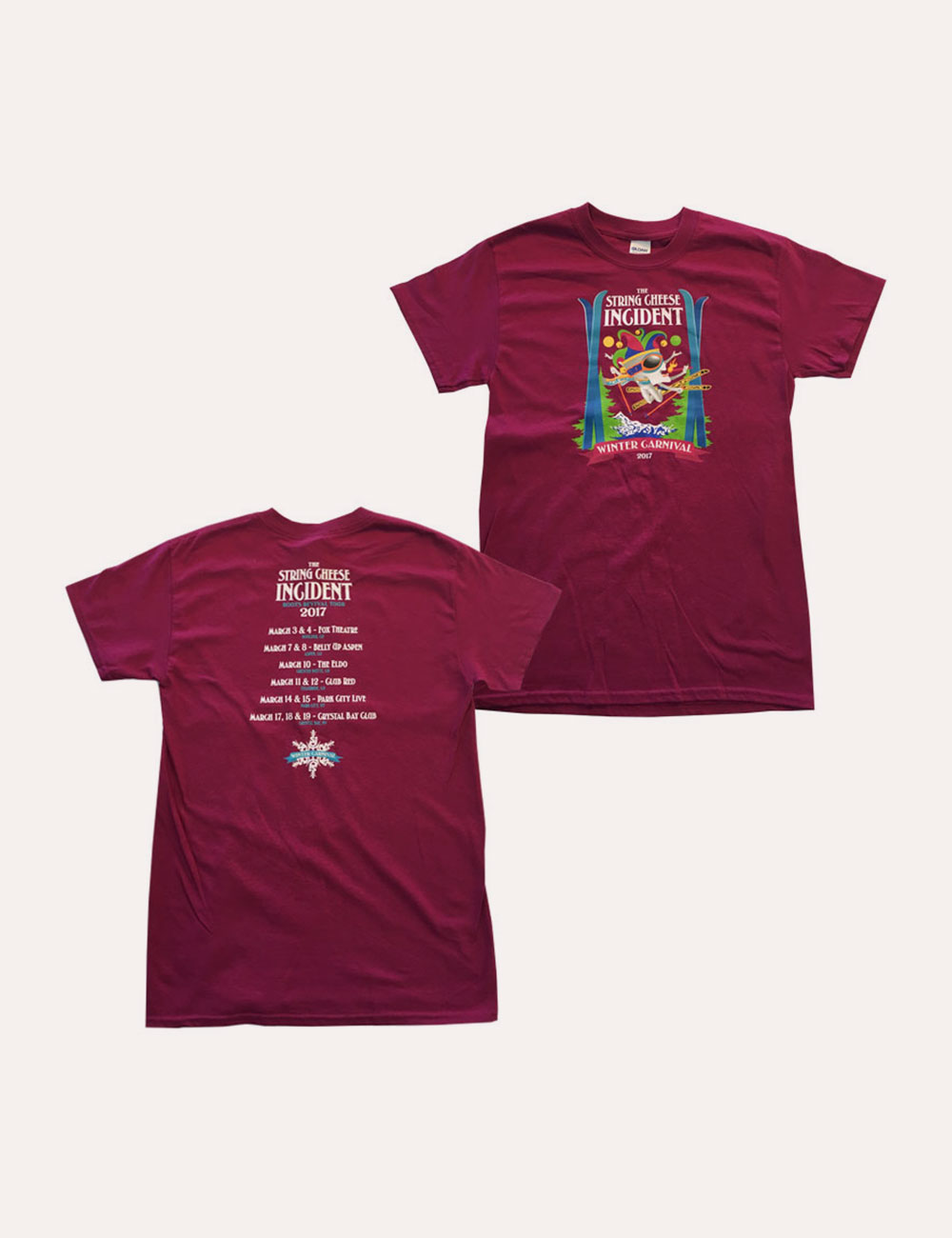 The String Cheese Incident - Merch - T-Shirts - 2017 Winter Carnival Tour Tee