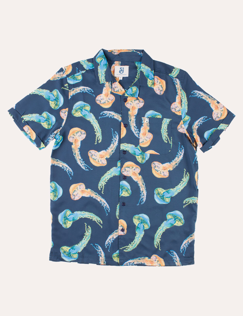 The String Cheese Incident - Merch - Jellyfish Pattern Short Sleeve Button Up Shirt