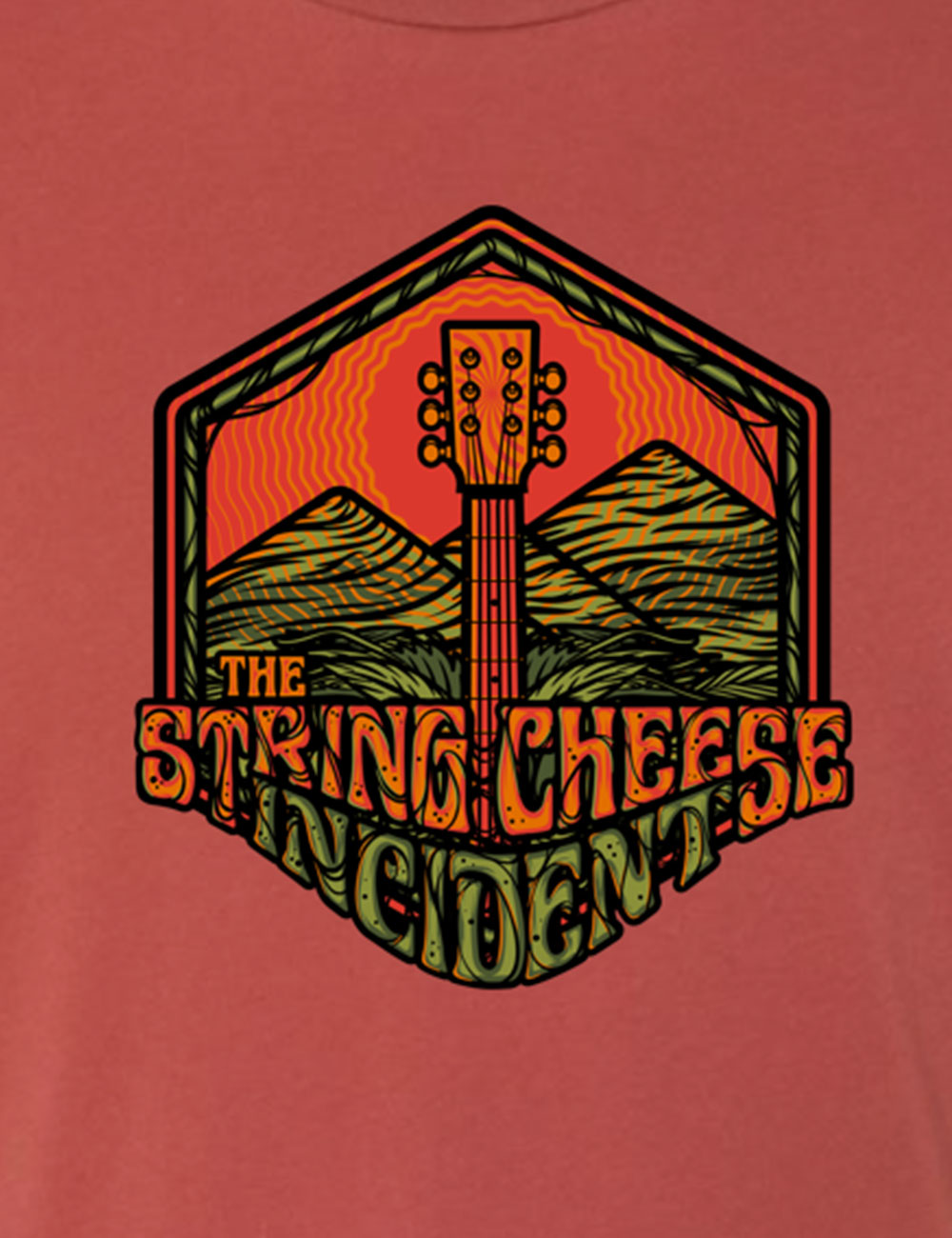The String Cheese Incident - T-shirts- Mountain Guitar Rust