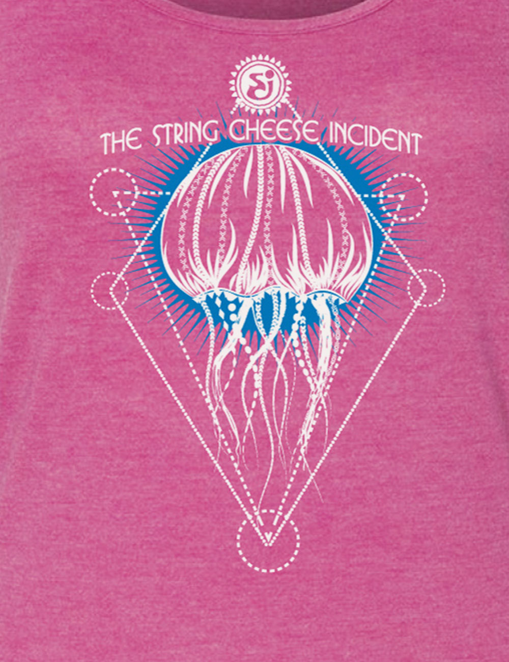 The String Cheese Incident - tanktop - Women - Geo Jelly Raspberry Closeup Detail