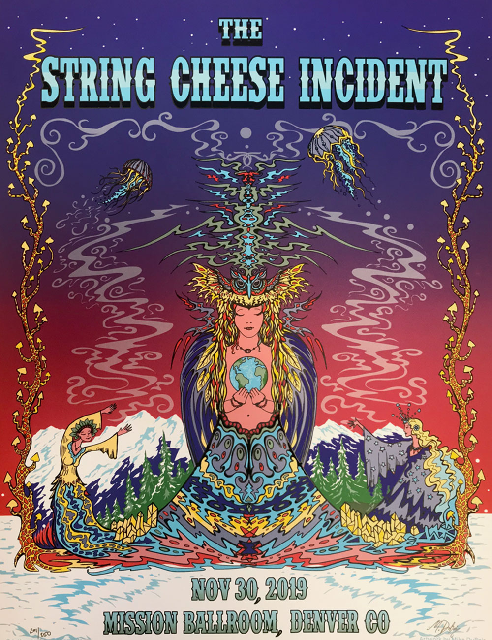 The String Cheese Incident - Merch - Poster - 2019 Mission Ballroom - Denver - November 30th - Detail