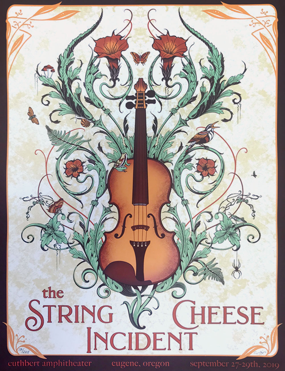 The String Cheese Incident - Merch - Poster - 2019 Eugene Oregon Cuthbert - Detail