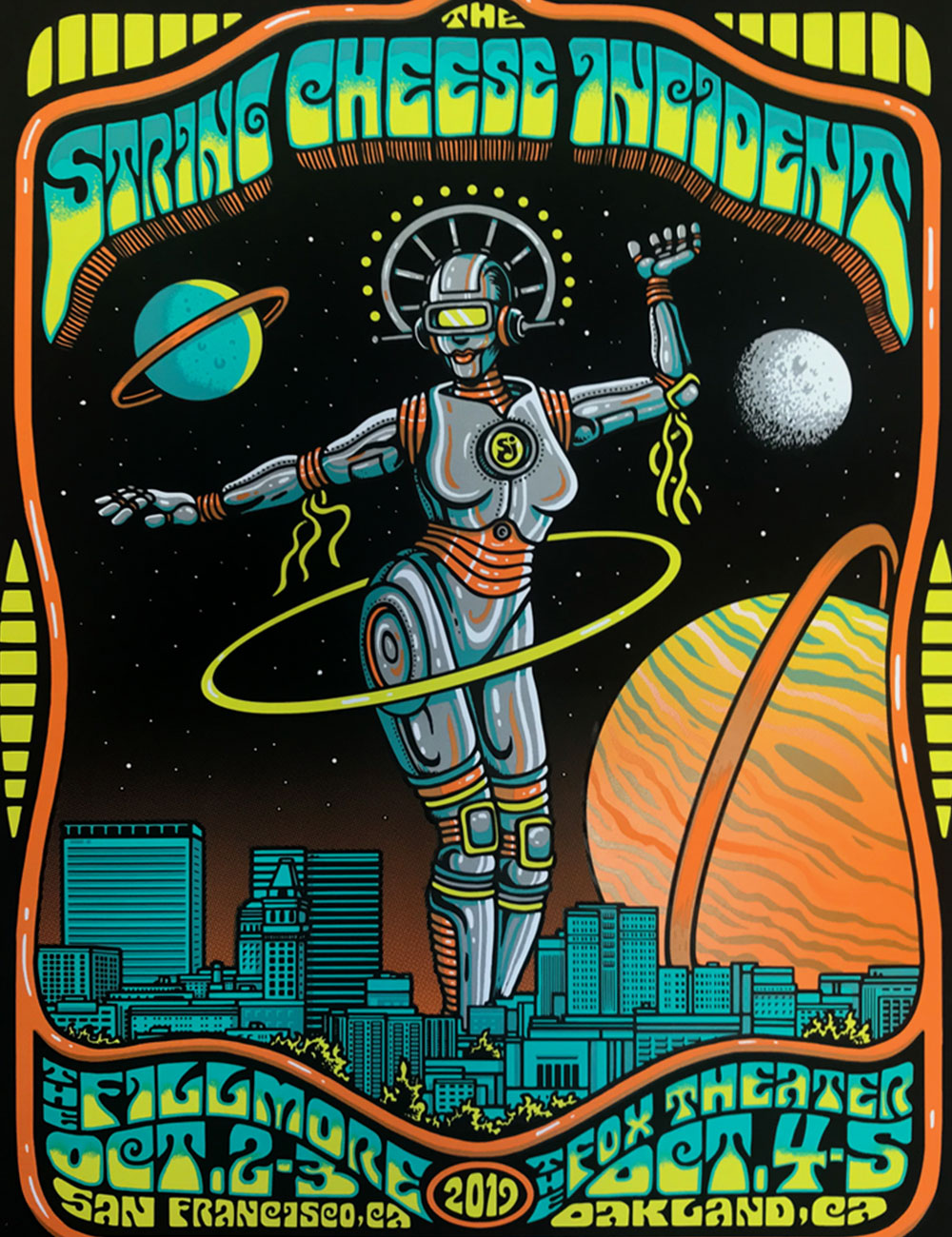 The String Cheese Incident - Merch - Poster - 2019 San Francisco and Oakland Shows - Detail