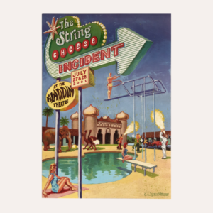 The String Cheese Incident -Show Poster - Gig Poster - The Aladdin Theater, Las Vegas - July 27 and 28, 2001